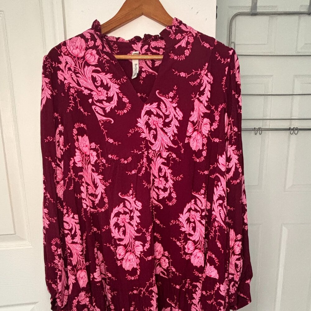 Belle Isle Ruffle Collar Drop Waist Dress (PINK TORRID DRESS)